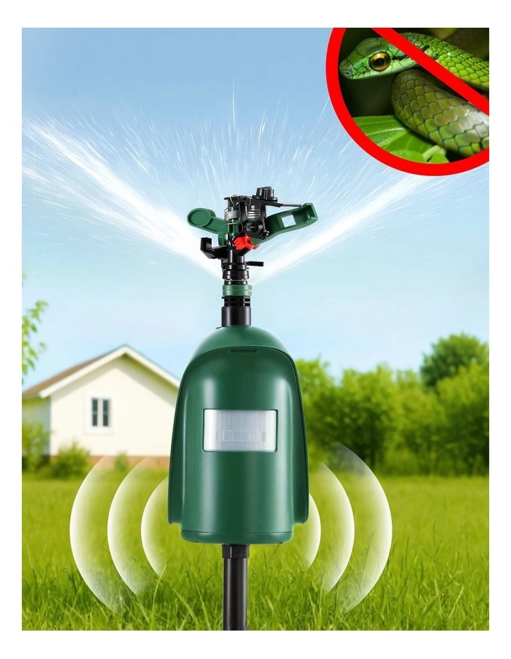 Outdoor Water Sprinkler Animal Deterrent Snake Repeller in Green image 4