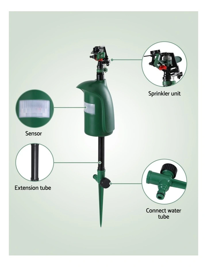 Outdoor Water Sprinkler Animal Deterrent Snake Repeller in Green image 5