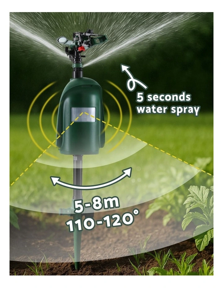 Outdoor Water Sprinkler Animal Deterrent Snake Repeller in Green image 6