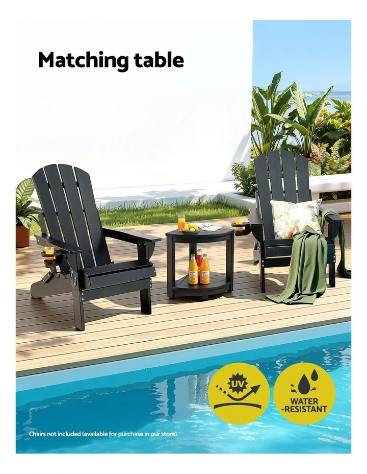 Outdoor Coffee Side Table in Black image 5