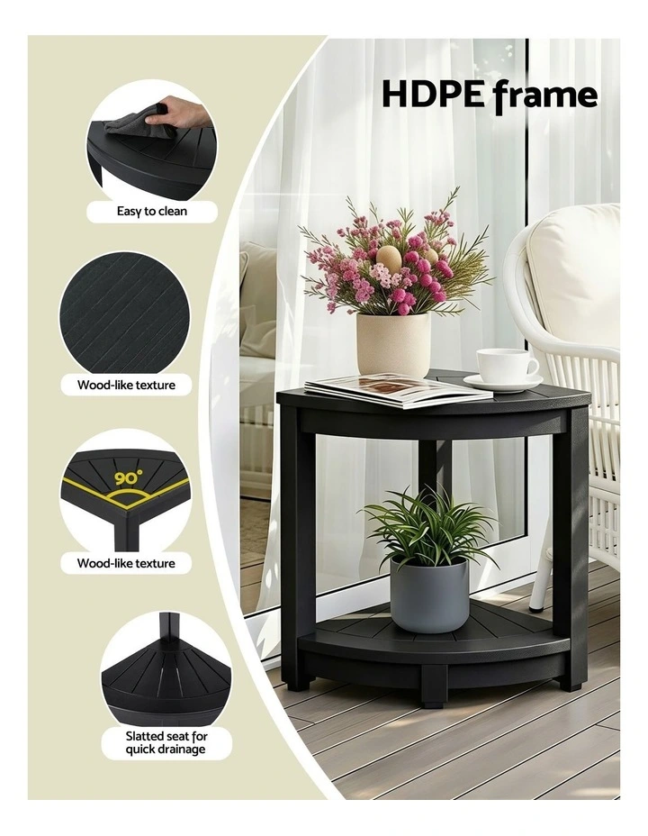 Outdoor Coffee Side Table in Black image 6