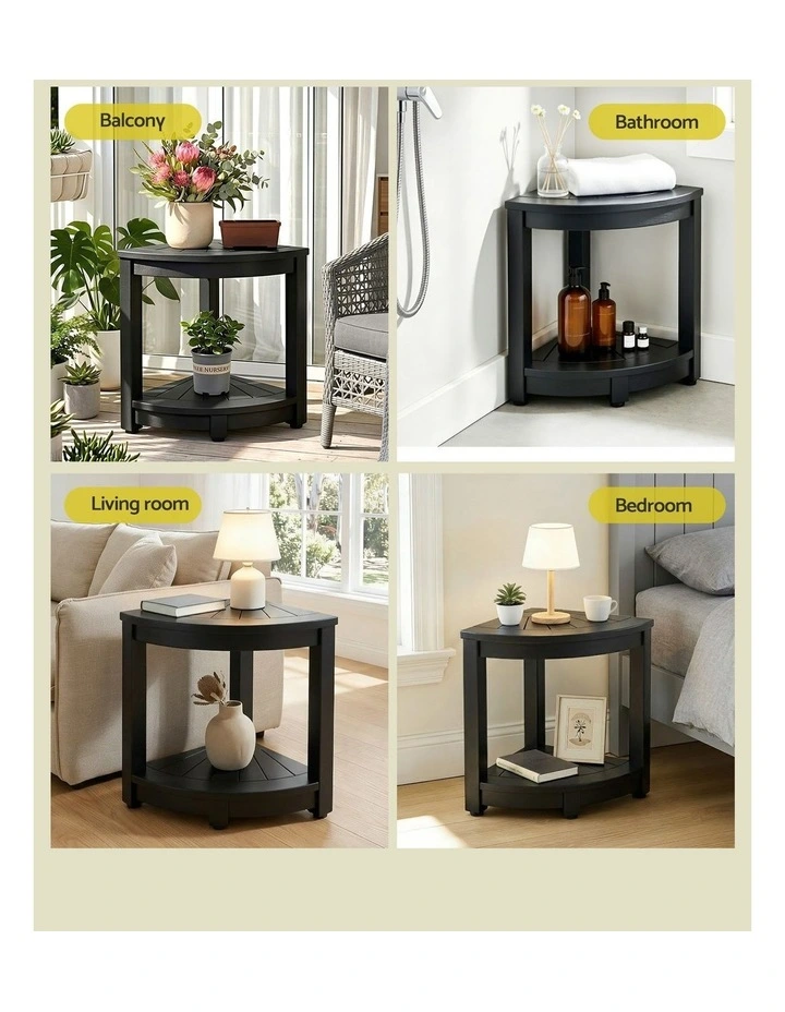 Outdoor Coffee Side Table in Black image 7