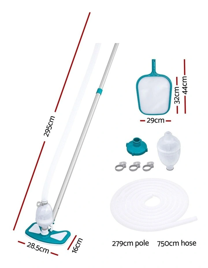 Pool Cleaner Vacuum Skimmer Maintenance Kit 7.5m Hose in Multi image 4