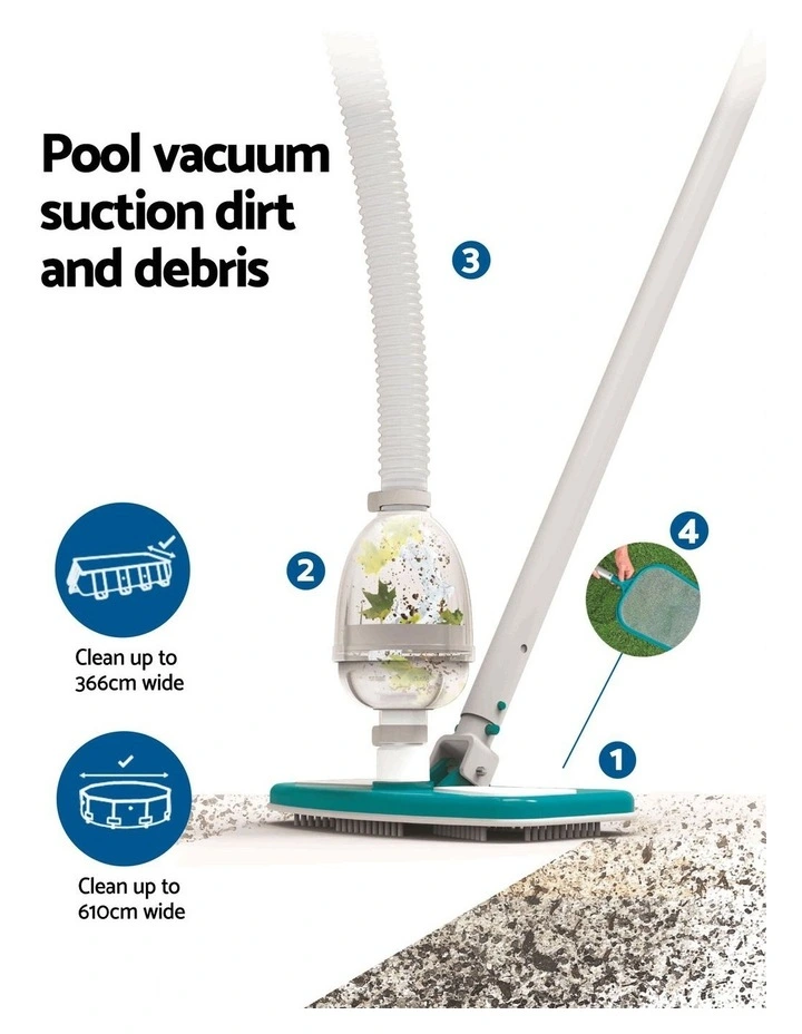 Pool Cleaner Vacuum Skimmer Maintenance Kit 7.5m Hose in Multi image 6