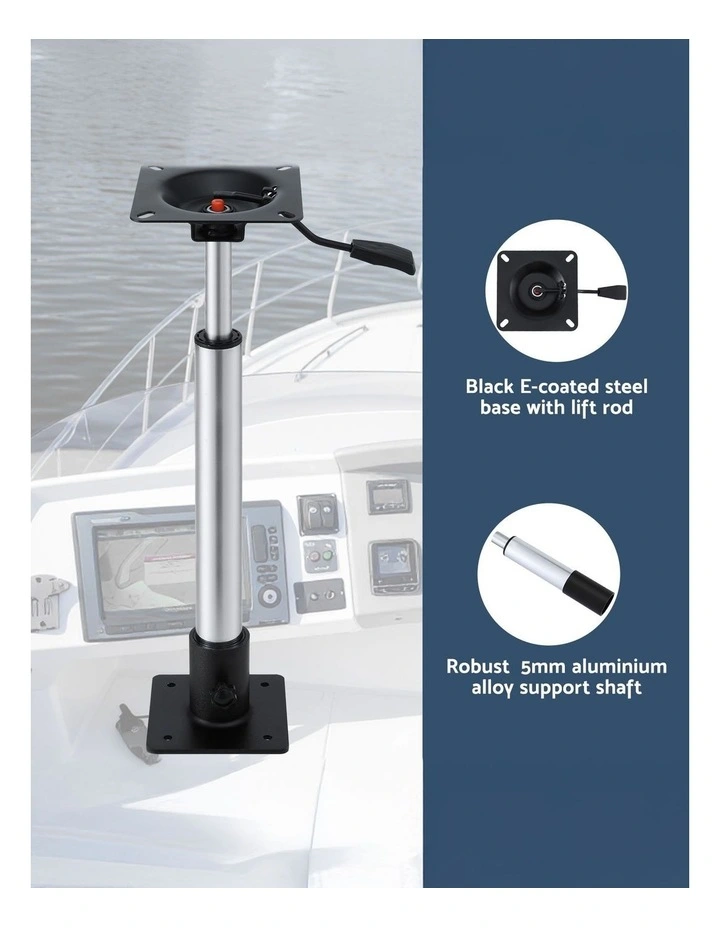 Boat Seat Pedestal Adjustable Gas Lift 360 Degrees Swivel 5575cm in Multi image 5