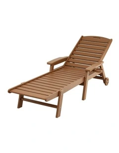 Sun Lounge Lounger Beach Chair in Brown