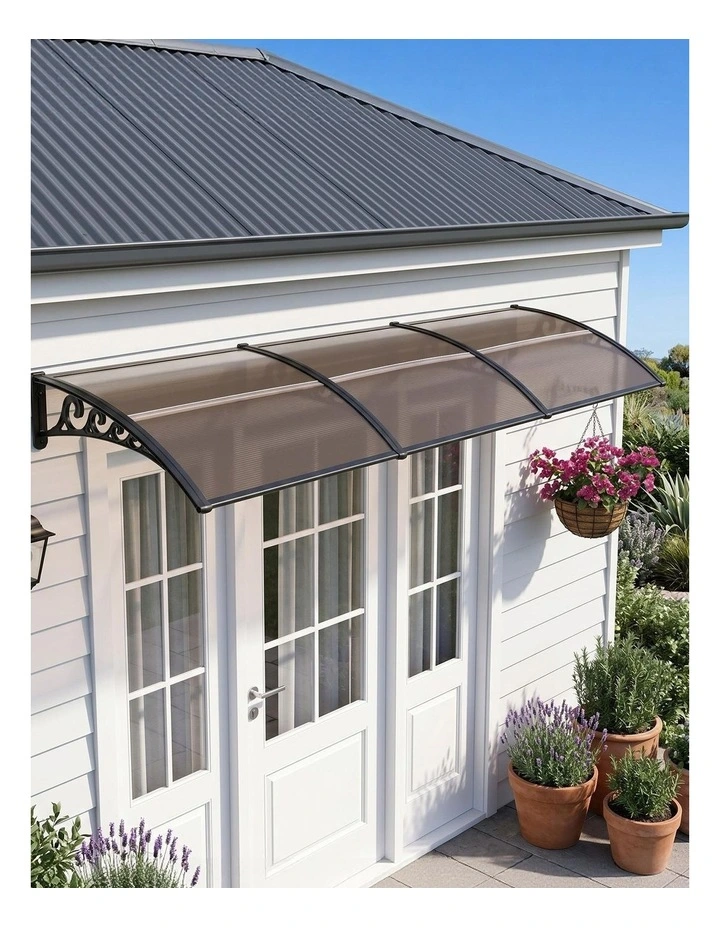 Window Door Awning 0.8mx3m in Brown image 3