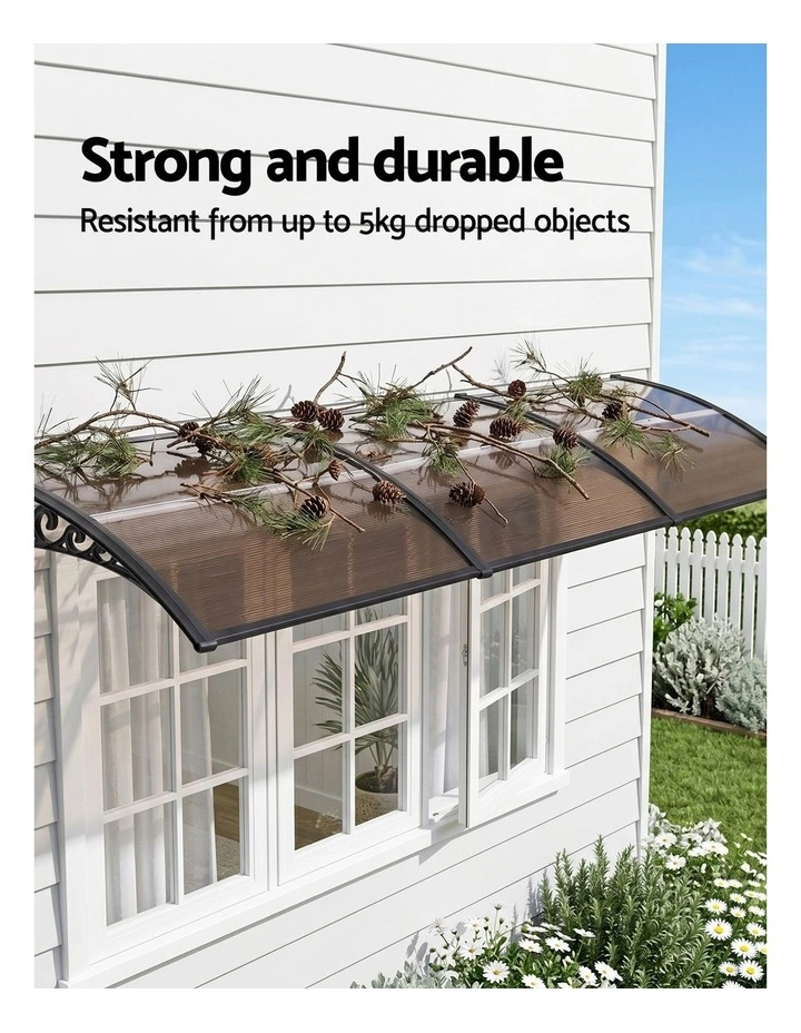 Window Door Awning 0.8mx3m in Brown image 5