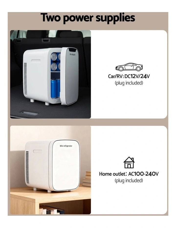 Portable Mini Fridge 12V 220V in White image 7