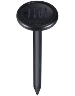 Ultrasonic Solar Powered Snake Repeller 6X in Black