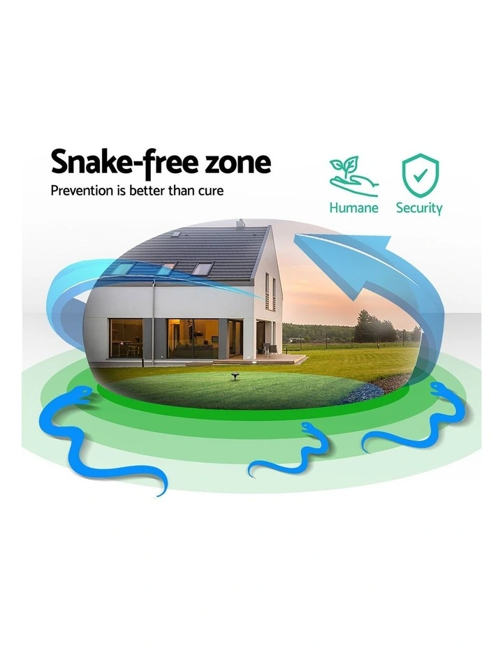 Ultrasonic Solar Powered Snake Repeller 6X in Black image 5