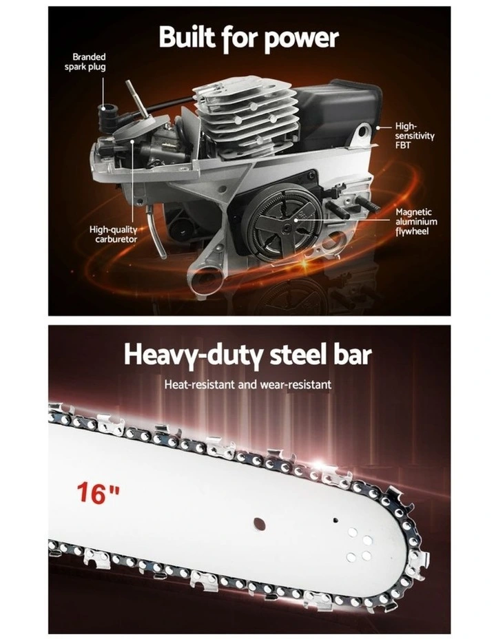 Petrol Chainsaw 45CC 16 Bar 1.7kW in Multi image 6
