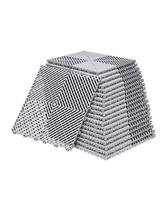Interlocking Drainage Non-Slip Garage Floor Tiles 20 Pieces in Grey
