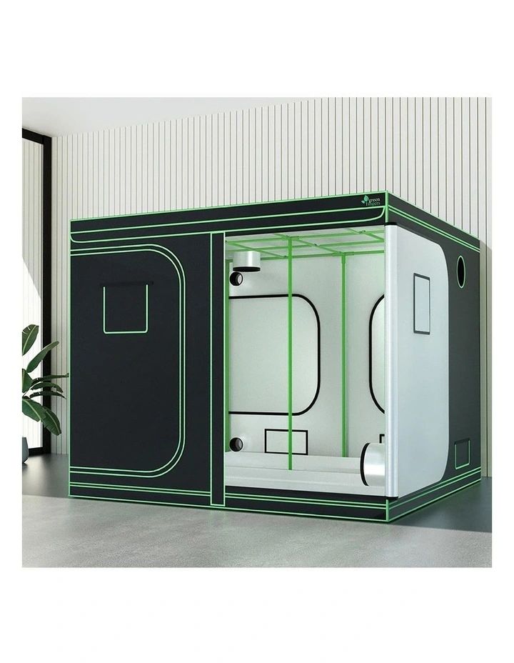 Hydroponics Indoor Grow Tent Kits 240x240x200cm in Black image 4