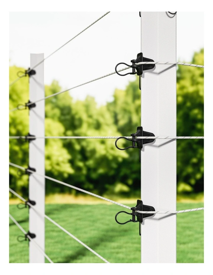 Electric Fence Insulators Pinlock 200 Pieces in Black image 3