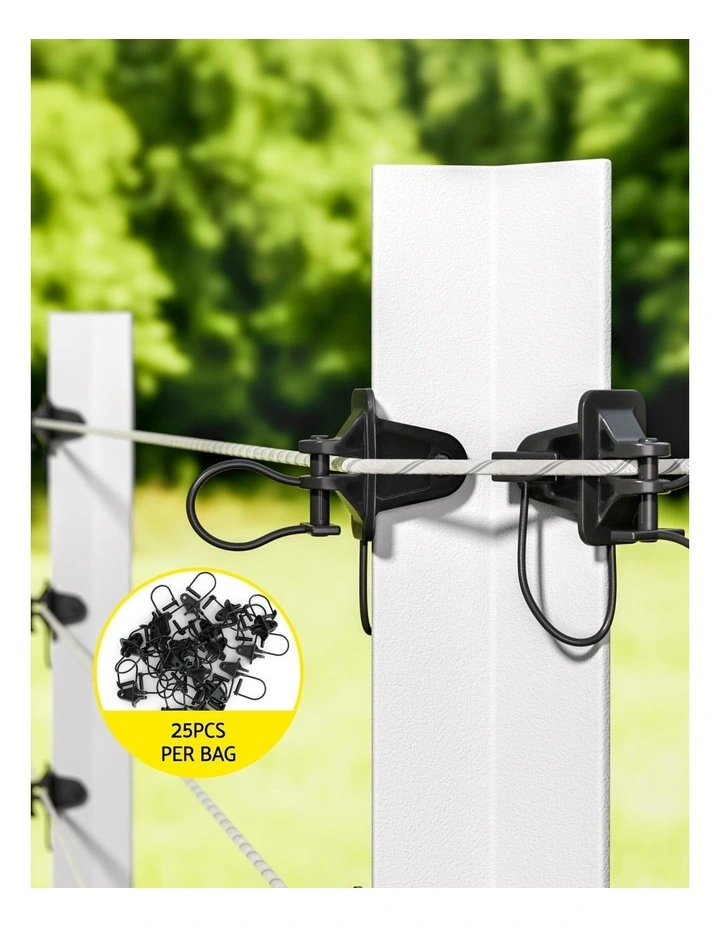 Electric Fence Insulators Pinlock 200 Pieces in Black image 7
