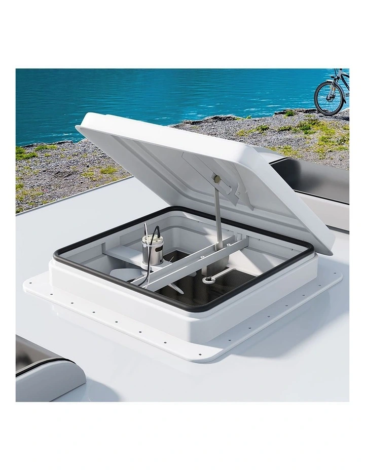Motorhome Camper Caravan Roof Vent Fan Air Exhaust Hatch 12V RV in White image 3