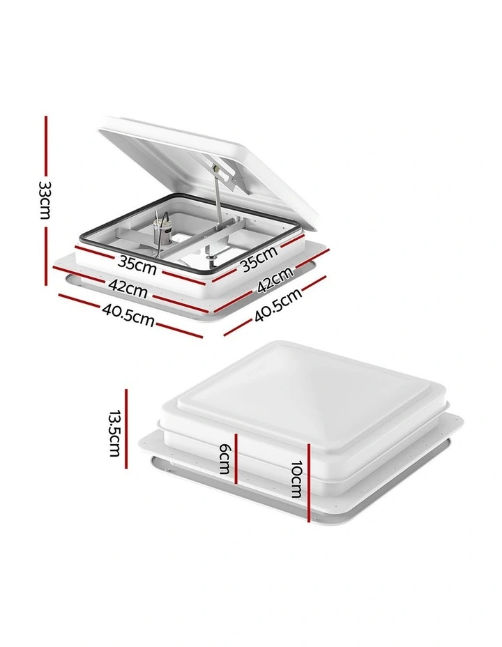 Motorhome Camper Caravan Roof Vent Fan Air Exhaust Hatch 12V RV in White image 4