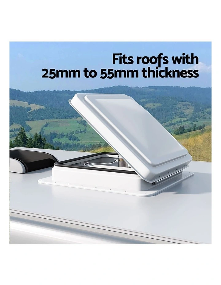 Motorhome Camper Caravan Roof Vent Fan Air Exhaust Hatch 12V RV in White image 6