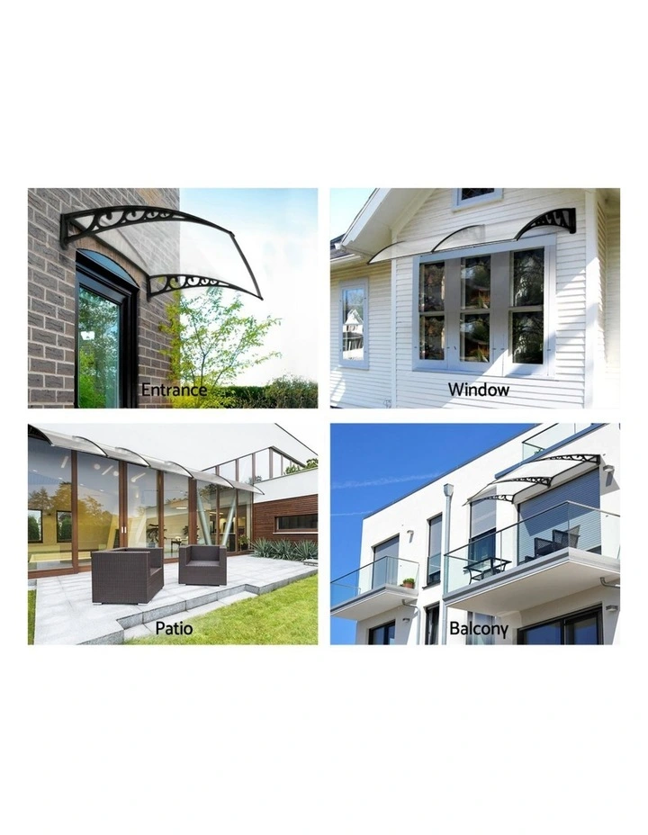 Window Door Awning 1mx4m in Transparent image 5