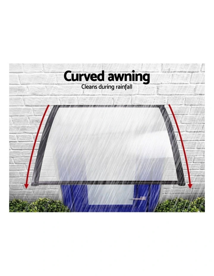Window Door Awning 1mx4m in Transparent image 6