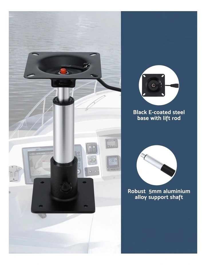 Adjustable Gas Lift 360 Degrees Swivel Boat Seat Pedestal 3446cm in Multi image 5