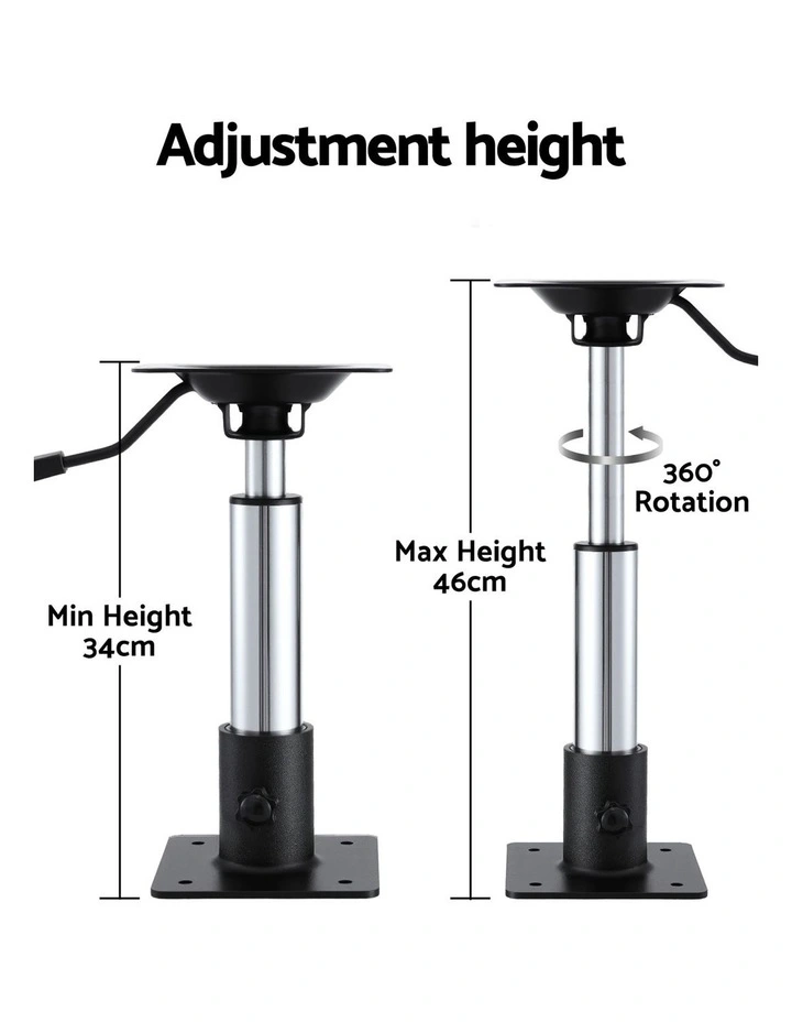 Adjustable Gas Lift 360 Degrees Swivel Boat Seat Pedestal 3446cm in Multi image 6