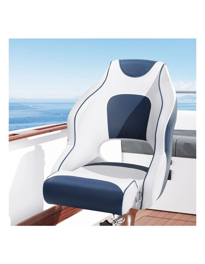 Padding Flip Up Bolster Swivel Captain Bucket Boat Seats 15cm in Blue image 2