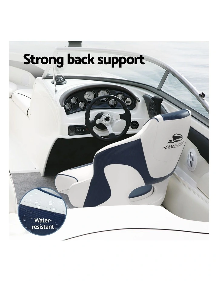 Padding Flip Up Bolster Swivel Captain Bucket Boat Seats 15cm in Blue image 6