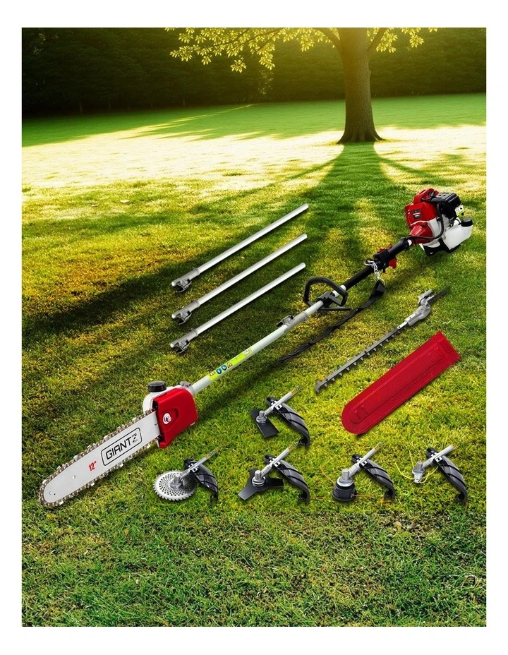 7 In 1 Petrol Tree Pruner Long Reach Pole Chainsaw 12 Inch Bar in Multi image 3