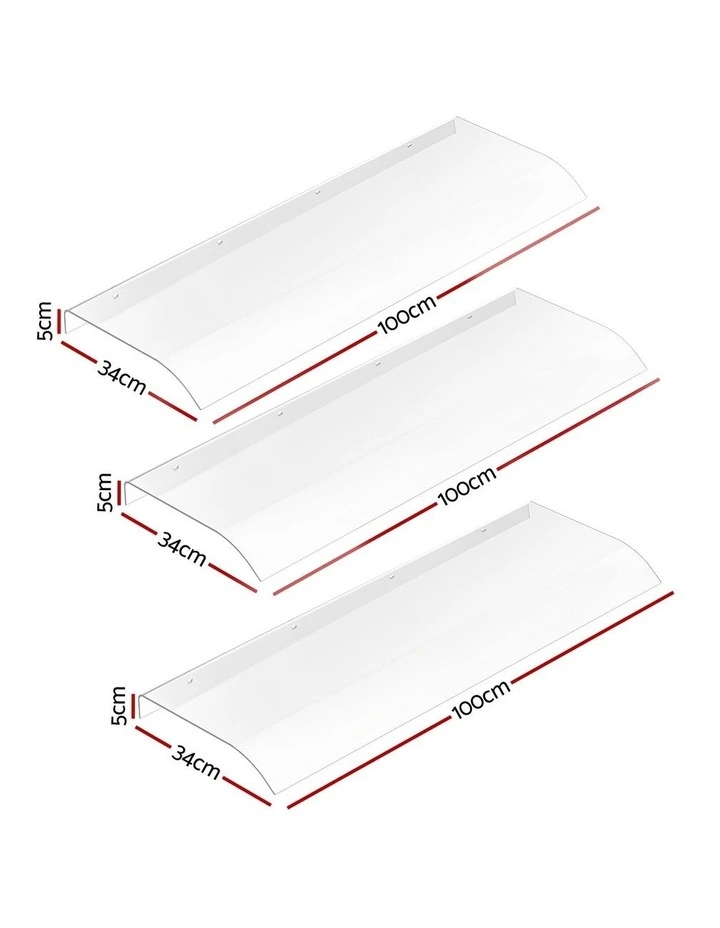 Window Door Awning 0.4mx3m in Transparent image 4