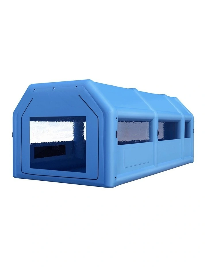 Spray Booth Car Paint Inflatable Tent 8.5x4.8m in Blue image 1