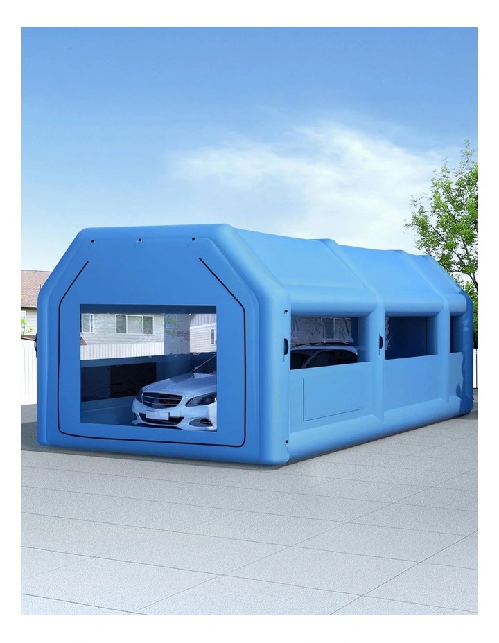 Spray Booth Car Paint Inflatable Tent 8.5x4.8m in Blue image 4