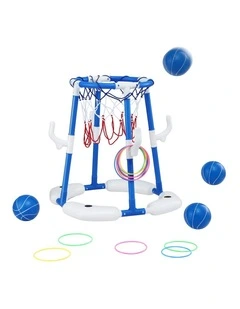 Hoop with 4 Balls Ring Toss Sports Pool Basketball Toys