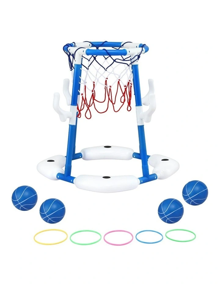 Hoop with 4 Balls Ring Toss Sports Pool Basketball Toys image 2