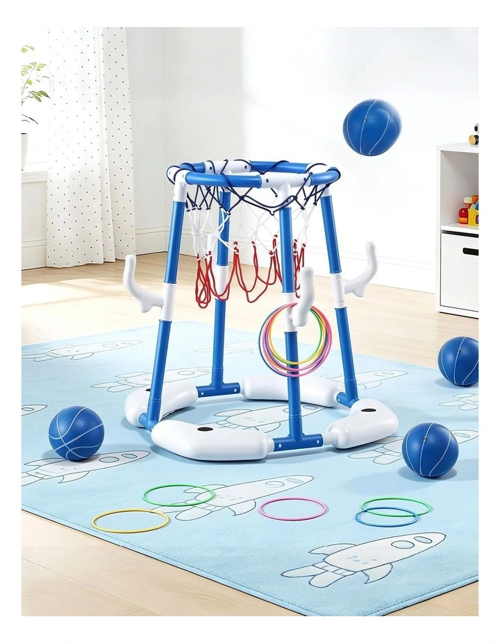 Hoop with 4 Balls Ring Toss Sports Pool Basketball Toys image 3