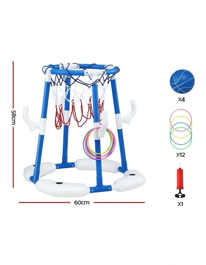 Hoop with 4 Balls Ring Toss Sports Pool Basketball Toys image 4