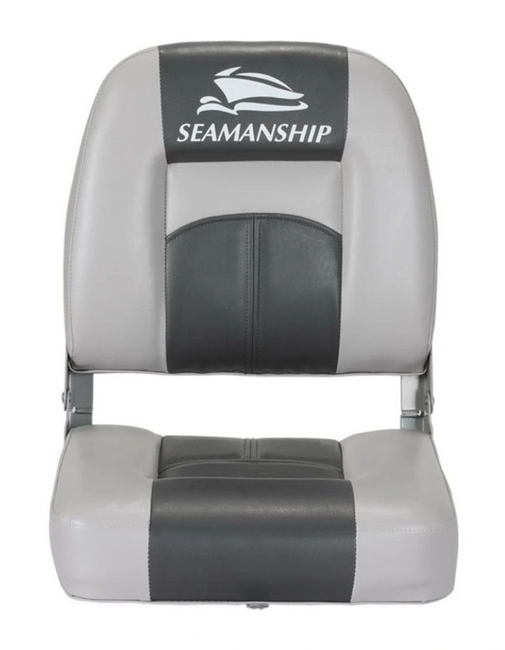 Marine Swivel Low Back Folding Boat Seats 2 Pieces 10cm in Padding Charcoal image 4