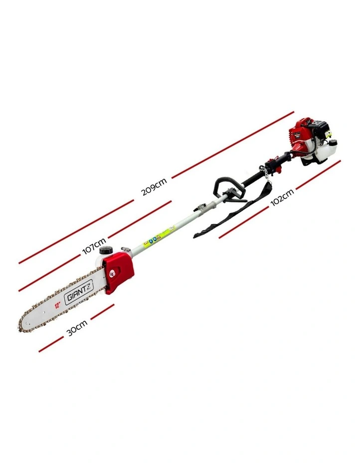 Pole Chainsaw 2 Stroke Petrol Tree Pruner Long Reach Saw 12 Inch in Multi image 2