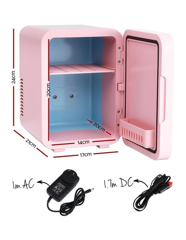 Mini Fridge 4L 12V 220V in Pink image 4