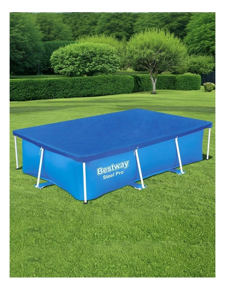 Rectangle Swimming Pool Pe Shelter Fits 259x170cm in Blue image 3