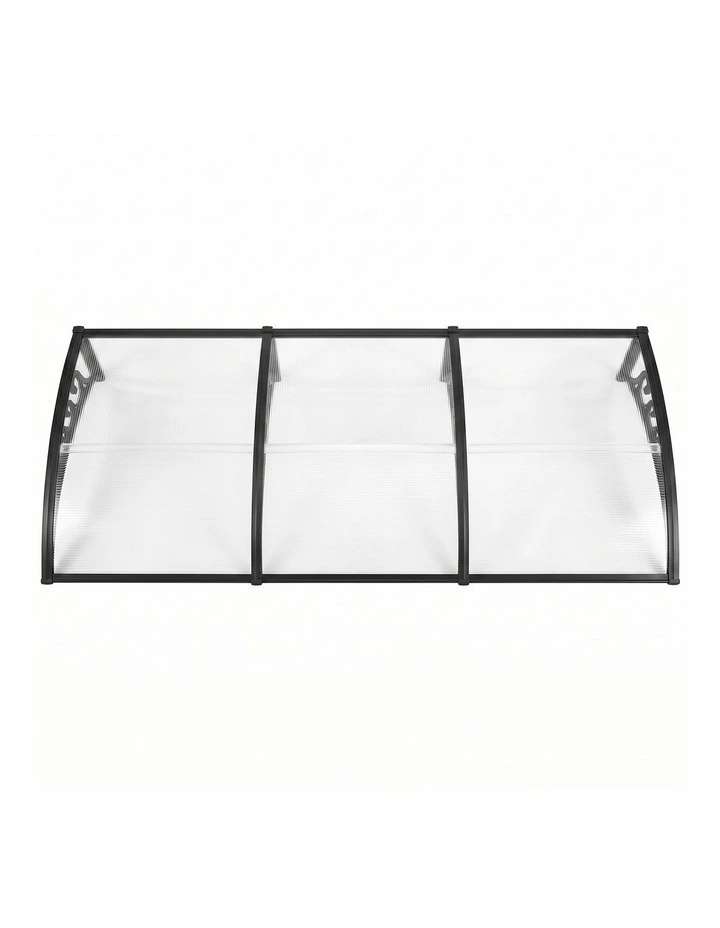 Window Door Awning 0.8mx3m in Transparent image 2