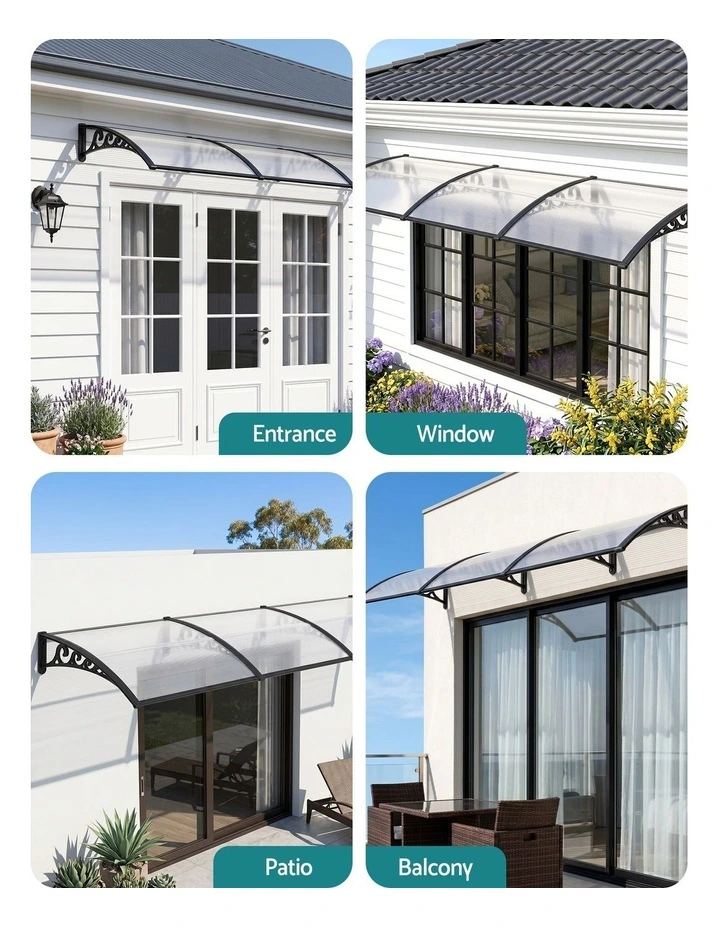 Window Door Awning 0.8mx3m in Transparent image 6