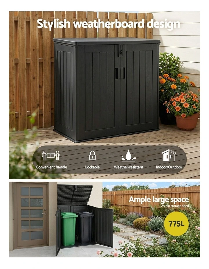 Outdoor Storage Box 775L in Black image 5