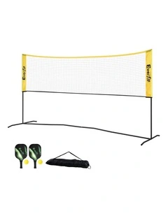 Portable Pickle Ball Net Adjustable Multi-Sport for Badminton Tennis Pickleball Volle 10ft                yball