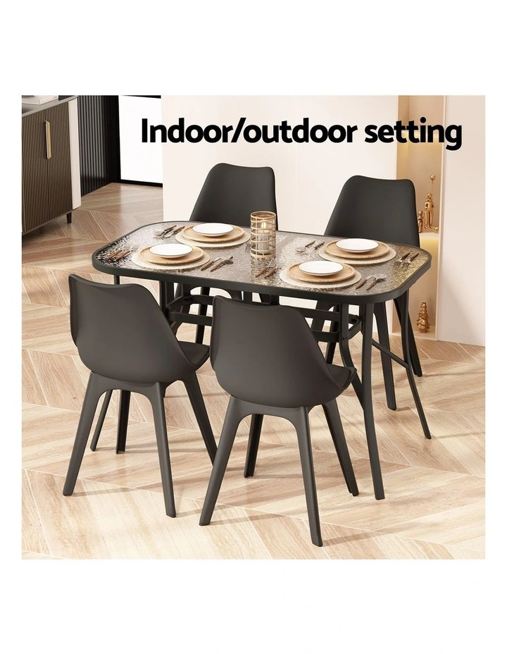 Outdoor Dining Table 120cm in Black image 7