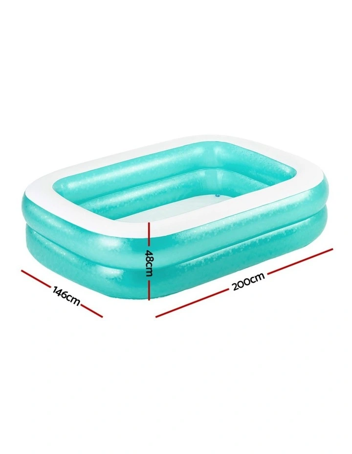 Inflatable Above Ground Swimming Pools 450L 200x146x48cm in Blue image 2