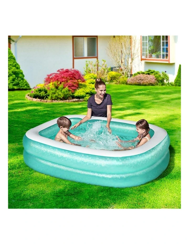 Inflatable Above Ground Swimming Pools 450L 200x146x48cm in Blue image 3
