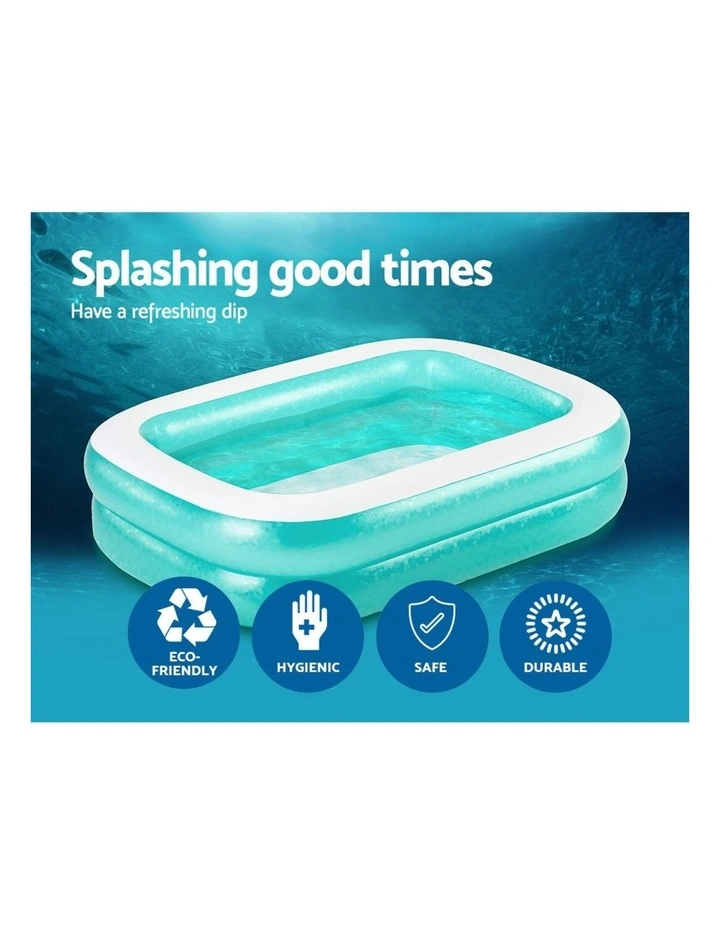 Inflatable Above Ground Swimming Pools 450L 200x146x48cm in Blue image 4