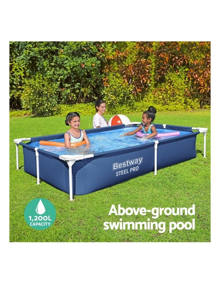Swimming Pool 221x150x43cm 1200L in Blue image 4